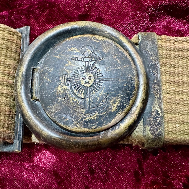 Ref: XXX - Rare Falklands War Argentinian Marines Issue Belt.